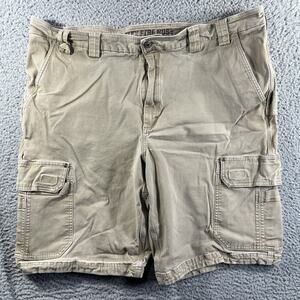DULUTH TRADING CO FLEX FIRE HOSE SHORTS MENS TAGGED AS 46 FITS 44” WAIST BEIGE